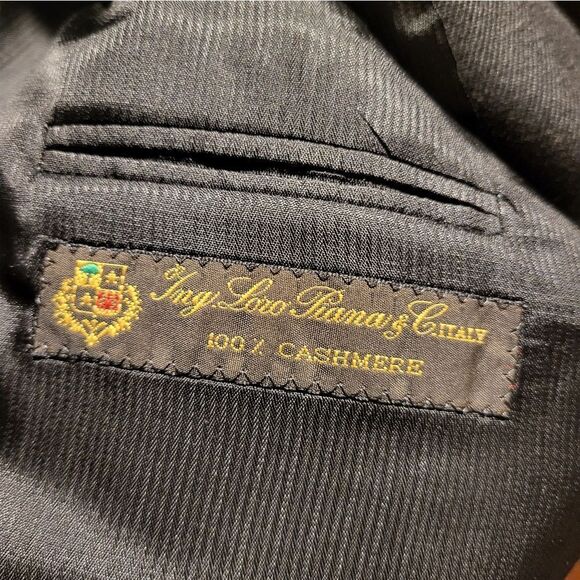Arnold Brant Loro Piana Cashmere Blazer Men's 48 Black Canada Made 3 Button - Picture 6 of 6